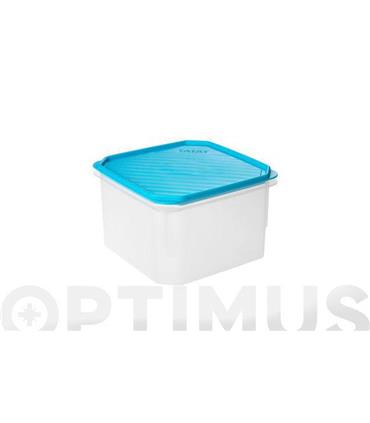 CONTENEDOR HERMETICO 2,9 L CUADRADO TURQUESA