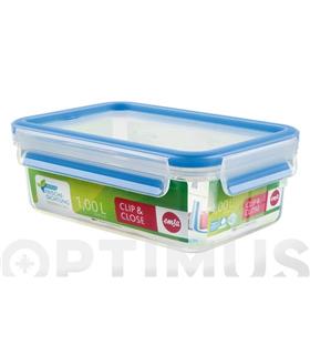 CONTENEDOR HERMETICO RECTANGULAR 1 L