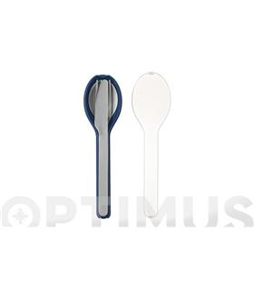 CUBIERTOS SET 3 PZAS DENIM NORDICO