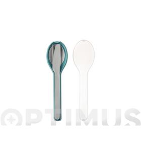 CUBIERTOS SET 3 PZAS VERDE NORDICO