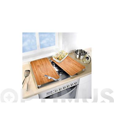 TABLA PROTECCION BAMBU VITROCERAMICA VIDRIO 2 UDS