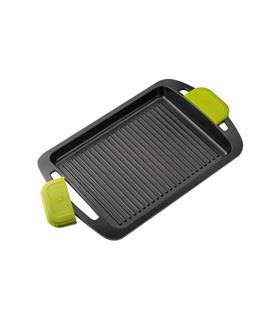 PLANCHA GRILL CON RAYAS ALUMINIO FUNDIDO FOODIE 40