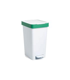 CUBO CON PEDAL SMART 25L RECICLAJE VERDE-26X36X47C