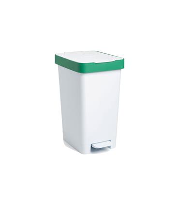 CUBO CON PEDAL SMART 25L RECICLAJE VERDE-26X36X47C