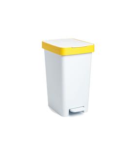 CUBO CON PEDAL SMART 25L RECICLAJE AMARILLO-26X36X