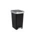 CUBO CON PEDAL SMART 25L RECICLAJE NEGRO-26X36X47C