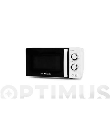HORNO MICROONDAS SOBREMESA CON GRILL 20L 700W BLAN