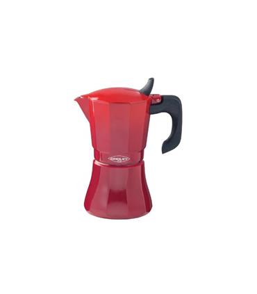 CAFETERA ALUMINIO INDUCCION PETRA ROJA 6 TAZAS