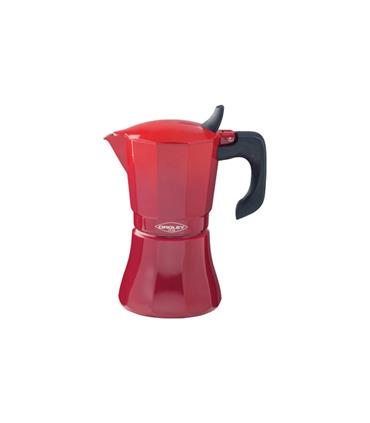 CAFETERA ALUMINIO INDUCCION PETRA ROJA 12 TAZAS