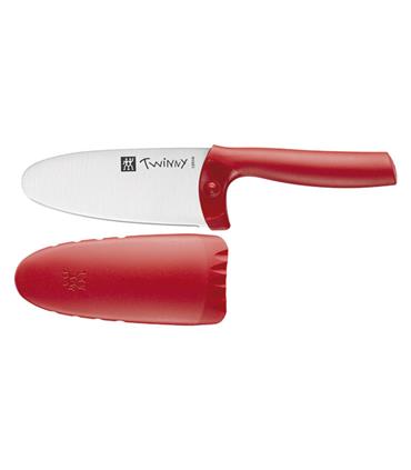 CUCHILLO INFANTIL SET CON PROTECTOR ROJO TWINNY KI