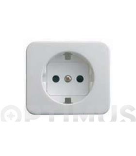 TAPA BASE ENCHUFE 2P + TT BLANCO SERIE 75