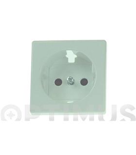 TAPA BASE ENCHUFE 2P + TT BLANCO SERIE 82