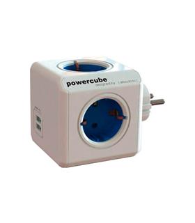ADAPTADOR POWERCUBE 4T + 2 USB COLOR SURTIDO