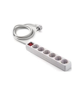 BASE MULTIPLE ECO CON INTERRUPTOR BLANCA 6 TOMAS 3