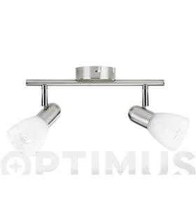 FOCO BURLAP E14 2 X 40 W MAX 2 FOCOS NIQUEL