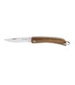 NAVAJA CAMPAÑA CON MUELLE MANGO MADERA 8CM INOX