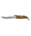 NAVAJA TEJA CON MUELLE MANGO MADERA 9CM INOX