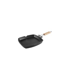 GRILL LISO ALUMINIO FUNDIDO ASA ABATIBLE LIF 28 CM