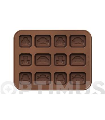 CORTAPASTAS CON MOLDE CHOCOLATE COCHES