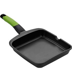 GRILL LISO ALUMINIO FUNDIDO PRIOR 28 CM INDUCCION
