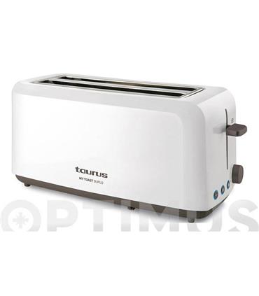 TOSTADOR DOS RANURAS LARGAS BLANCO 1450W