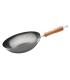 WOK INDUCCION DE ACERO DE CARBONO MANGO MADERA 24