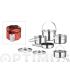 BATERIA INOX APILABLE 5P+ 2TAPAS CON BOLSA TRANSPO