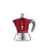 CAFETERA MOKA INDUCTION ALUMINIO/INOX 2 TAZAS ROJA