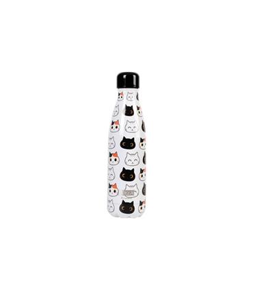 BOTELLA TERMO INOX 500 ML GATOS