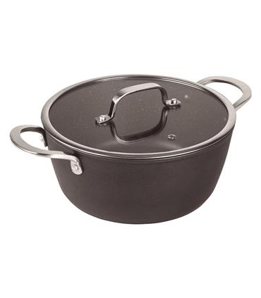 CACEROLA ALTA ALUMINIO FORJADOCON TAPA EASY 24 CM