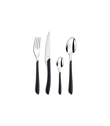 CUBERTERIA 24 PIEZAS ECLAT NEGRO