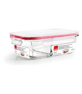 CONTENEDOR ALIMENTOS 2 COMPARTIMENTOS VIDRIO 950 M
