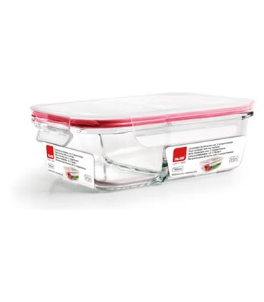 CONTENEDOR ALIMENTOS 2 COMPARTIMENTOS VIDRIO 950 M