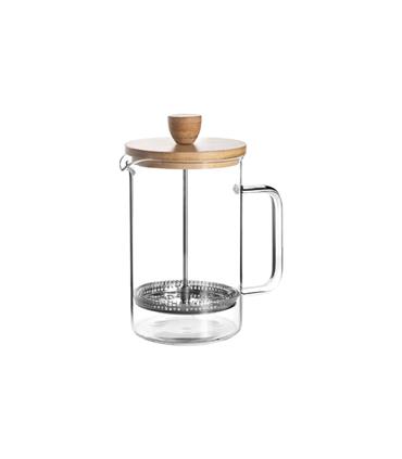 CAFETERA EMBOLO CRISTAL MADERA 80 CL