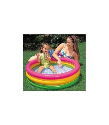 PISCINA INFANTIL HINCHABLE TRES AROS BEBE 86X25 CM